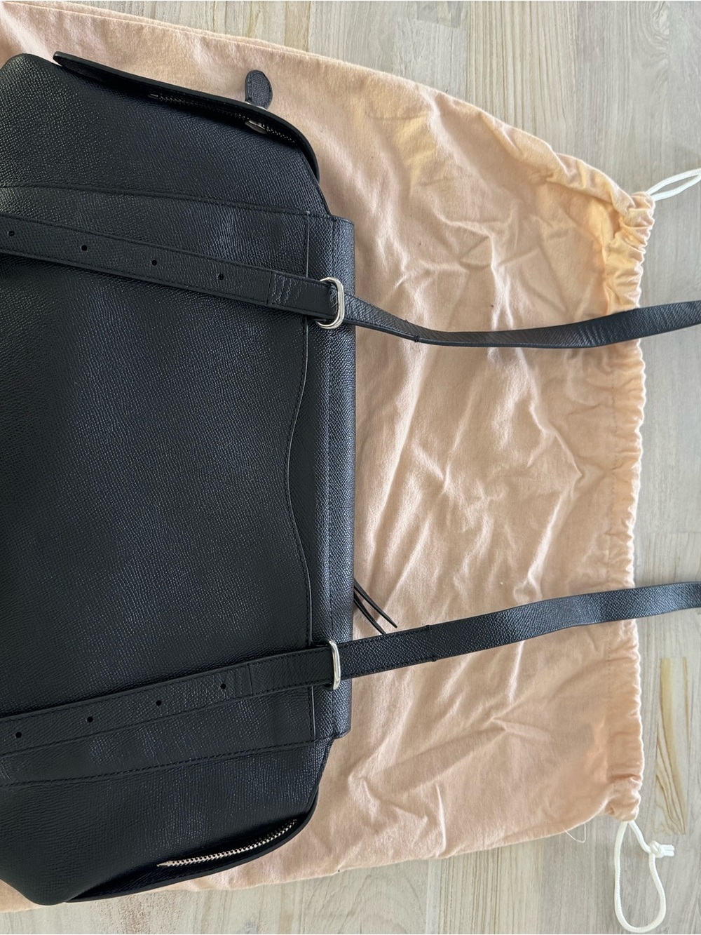 Rebecca Minkoff Leather Backpack with Front Zip Pocket and Ring Detail - Picture 2 of 4